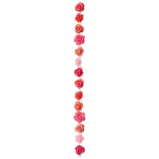 Pink Mix Reconstituted Stone Rose Beads, 10mm by Bead Landing™